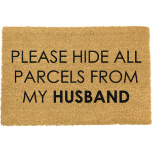 Hide parcels from my husband doormat
