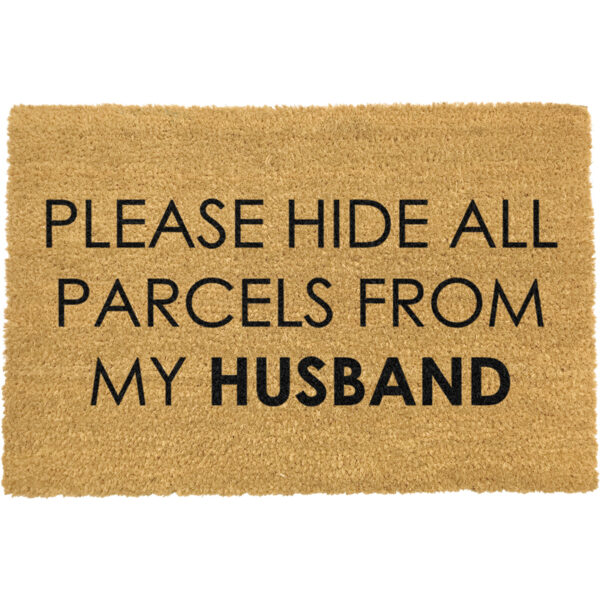 Hide parcels from my husband doormat