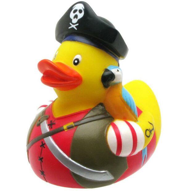 Pirate with Parrot Rubber Duck - Yarto