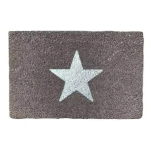 Grey Glitter Star Doormat