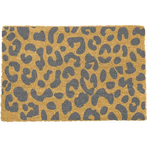 Grey Leopard Print Doormat