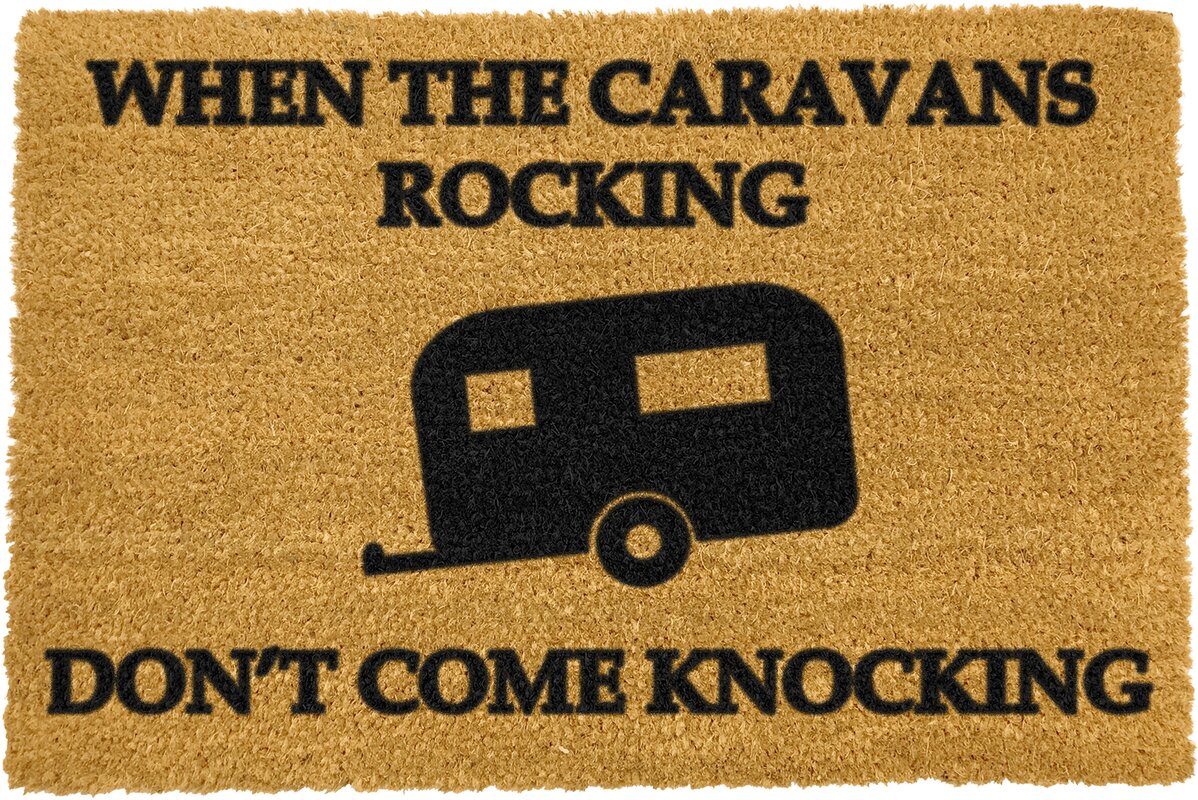 IF THE CARAVANS ROCKING MAT Artsy Doormats 60cm x 40cm 