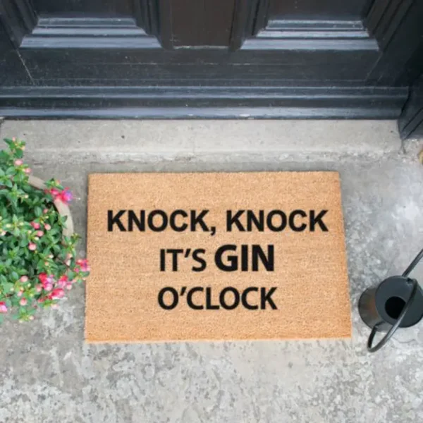 Knock Knock Gin O Clock Doormat