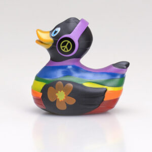 Love is Love Black Ducklin Rubber Duck