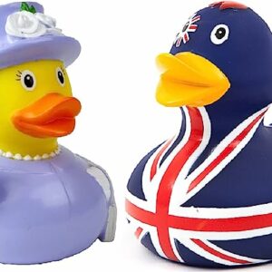 The Queen and Brit Flag Duck Set