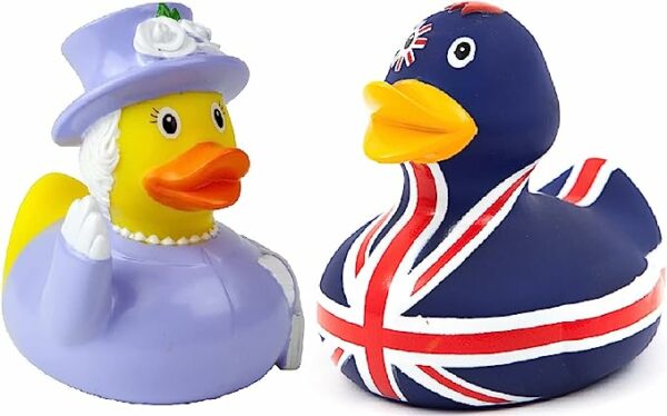 The Queen and Brit Flag Duck Set