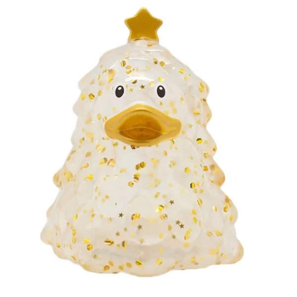 Christmas Tree Gold Glitter Duck