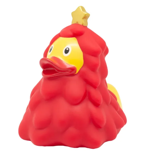 Christmas Tree Rubber Duck Red