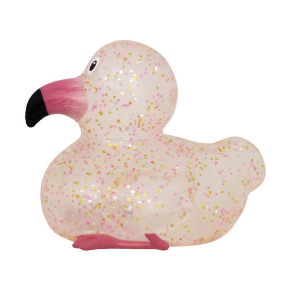 Flamingo Glitter Pink Rubber Duck
