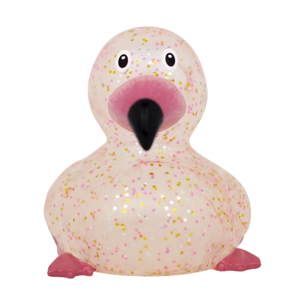 Glitter Flamingo Rubber Duck Lilalu