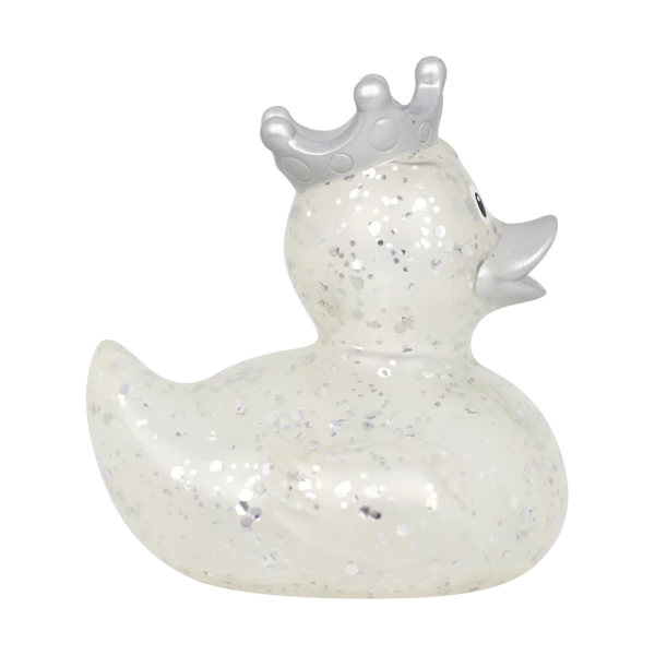 Silver Glitter Crown Lilalu Rubber Duck