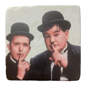 Laurel and Hardy Stone Coaster