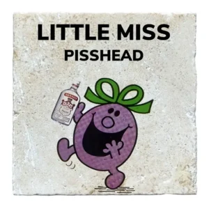 Little Miss Pisshead Stone Coaster