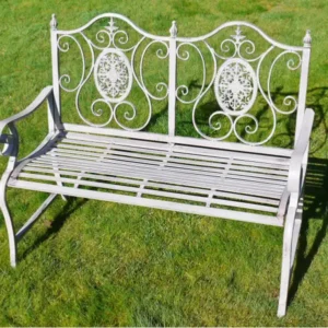 Antique Grey Garden Bench