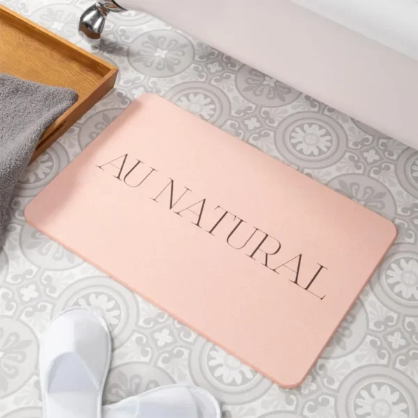 Au Natural Pink Stone Bath Mat