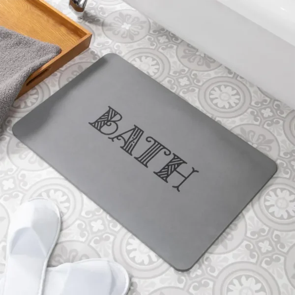 Bath Grey Stone Bath Mat