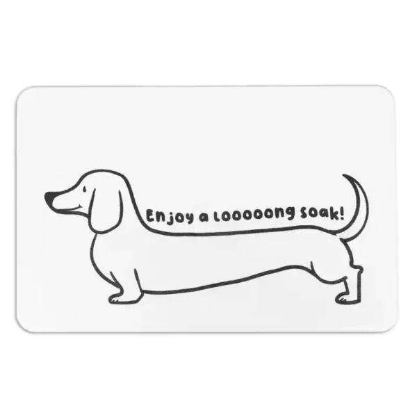 Bath Mat Dachshund Stone