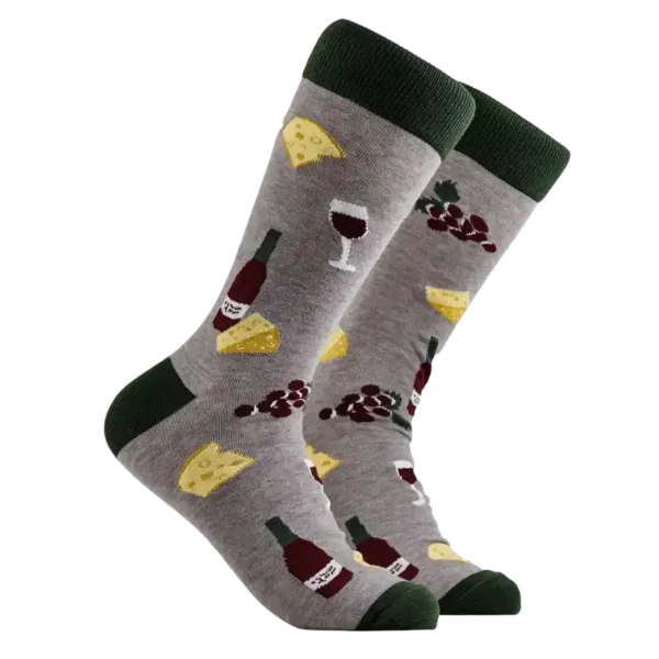 Cheese and Wine Socks