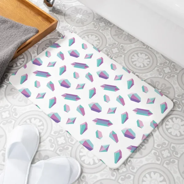 Crystals White Stone Bath Mat