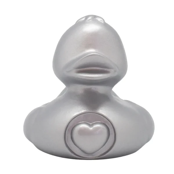 Lilalu My Heart Silver Rubber Duck