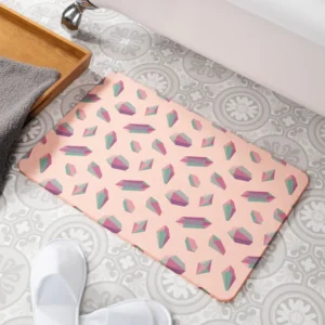 Pink Crystals Stone Bath Mat