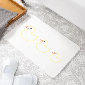 Rubber Duck Family Stone Bath Mat