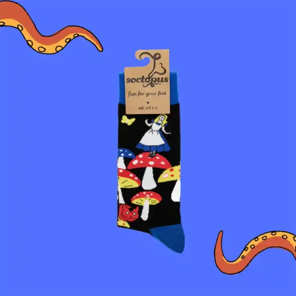 Soctopus Alice in Wonderland Socks