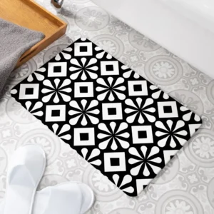 Square Pattern Stone Bath Mat