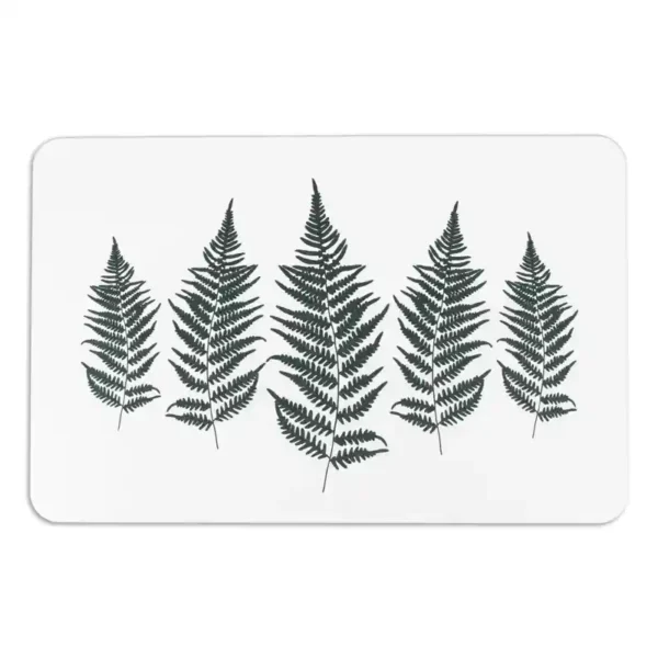 Stone Bath Mat Fern Leaf