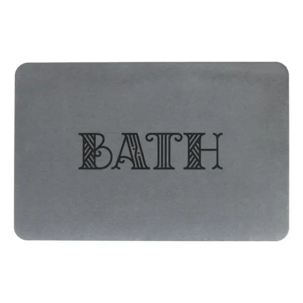 Stone Bath Mat Grey Bath