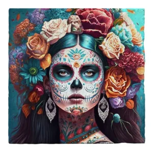 Sugar Skull Woman Coaster