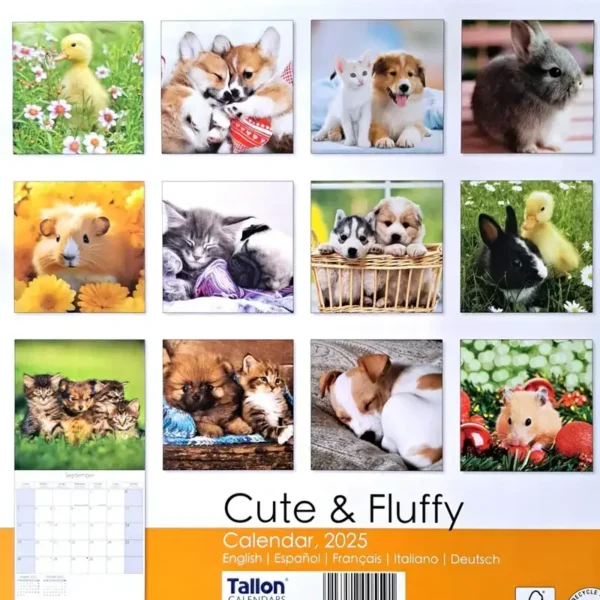 2025 Calendar Cute and Fluffy