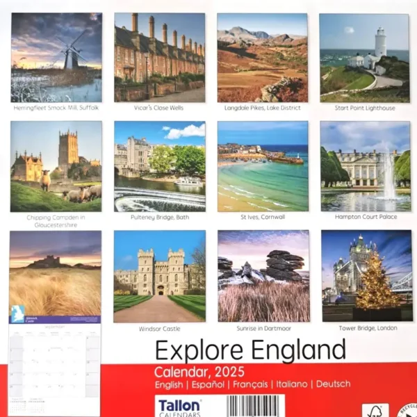 2025 Calendar Explore England