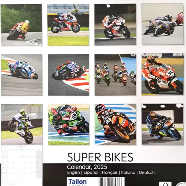 2025 Calendar Super Bikes