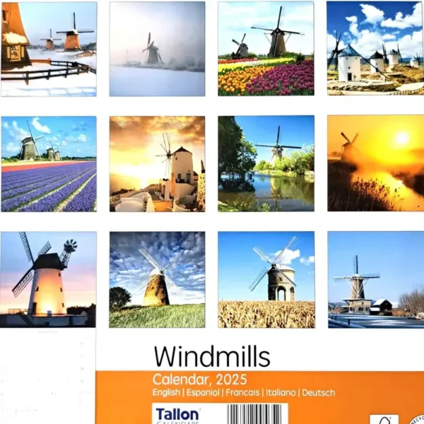 2025 Calendar Windmills