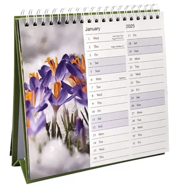 2025 desk Planner Flowers