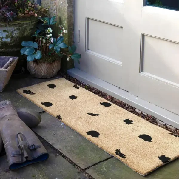 Double Doormat Hedgehog Autumn Leaves