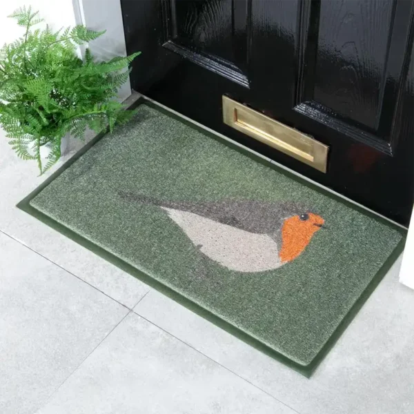 Green Robin Doormat