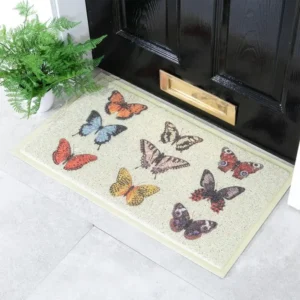 Lime Coloured Butterfly Doormat