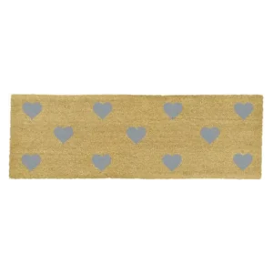 Patio Doormat Hearts Grey