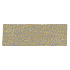 Patio Doormat Leopard Print Grey