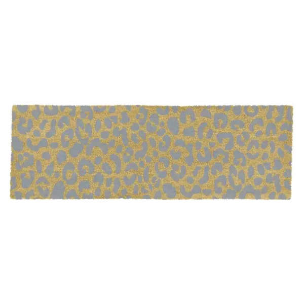 Patio Doormat Leopard Print Grey