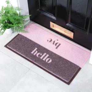 Pink Hello Bye Doormat