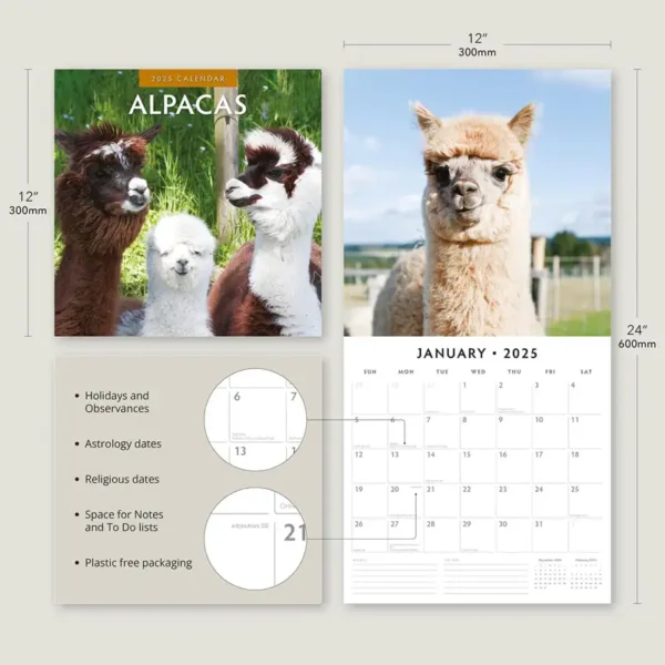 2025 Alpacas Calendar