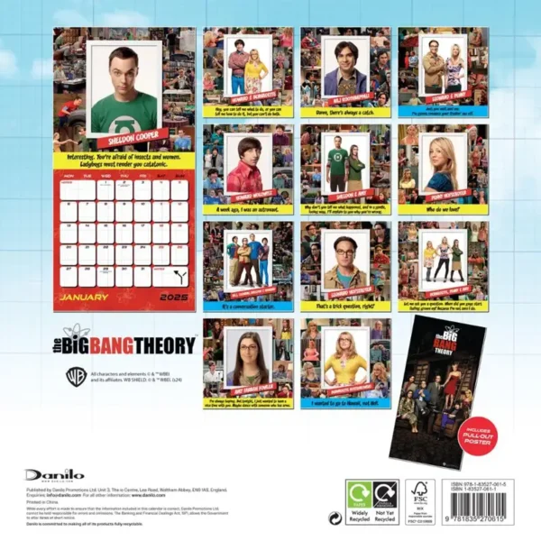 2025 Big Bang Theory Calendar