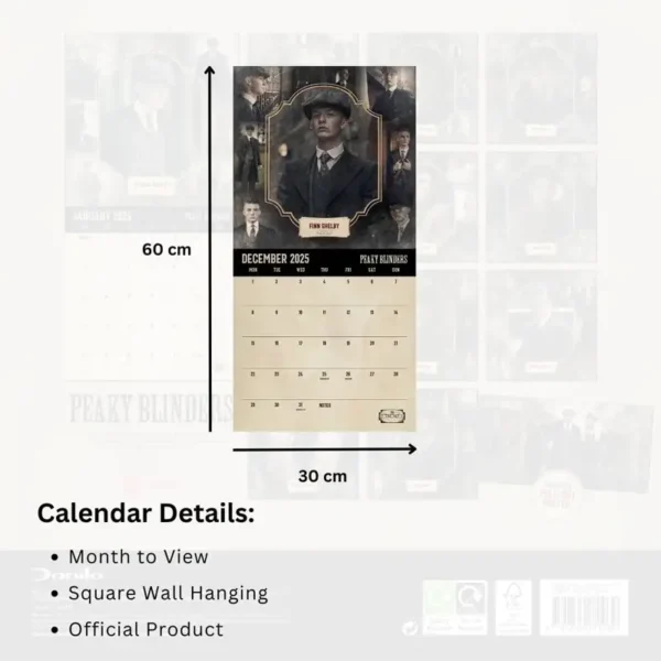 2025 Calendar Peaky Blinders