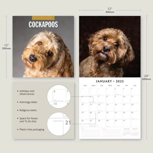 2025 Cockapoo Dog Calendar