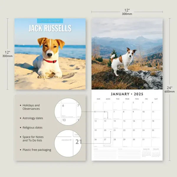 2025 Jack Russell Dog Calendar