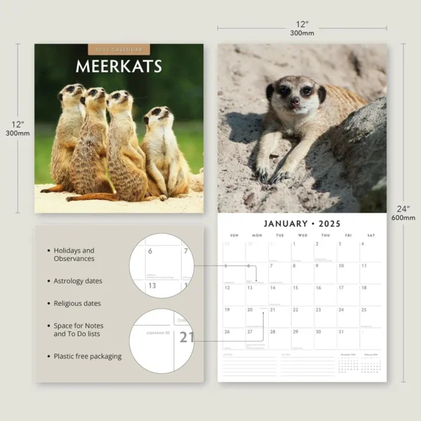 2025 Meerkats Calendar