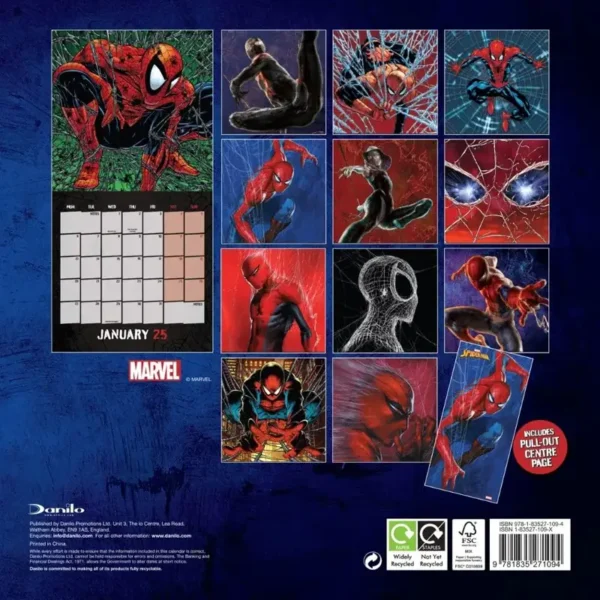 2025 Spider Man Calendar